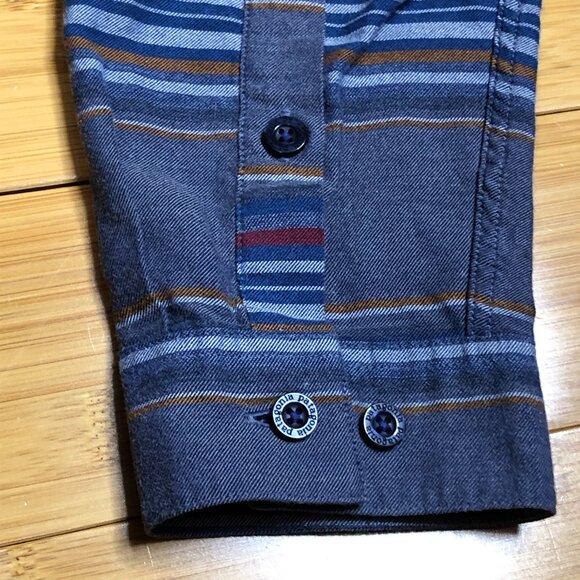 Mens Patagonia Button Down Casual Hiking Shirt Cotton Soft Fall Outdoor Stripes - Picture 7 of 8